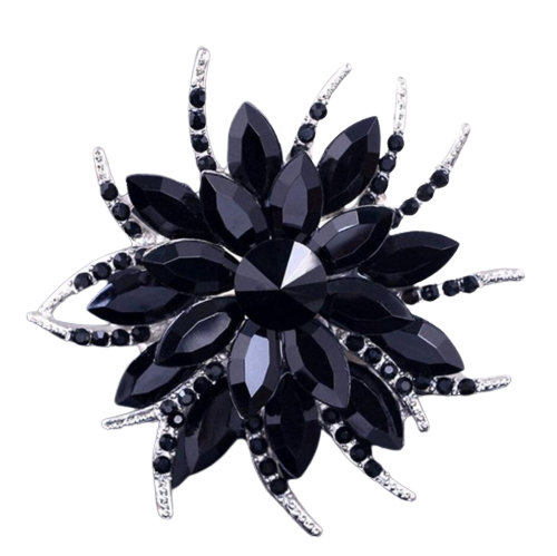 Brošňa Miranda Black Flower K4439 Brošňa Miranda Black Flower K4439