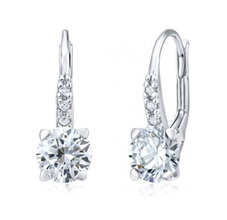 Silvego strieborné náušnice s čirým Swarovski zirkónom 7 mm - LPS1274S Silvego strieborné náušnice s čirým Swarovski zirkónom 7 mm - LPS1274S